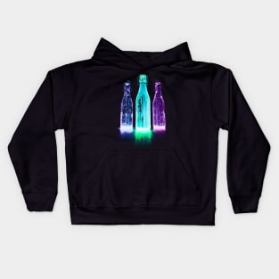 Neon Alcohol Bottle Art Kids Hoodie